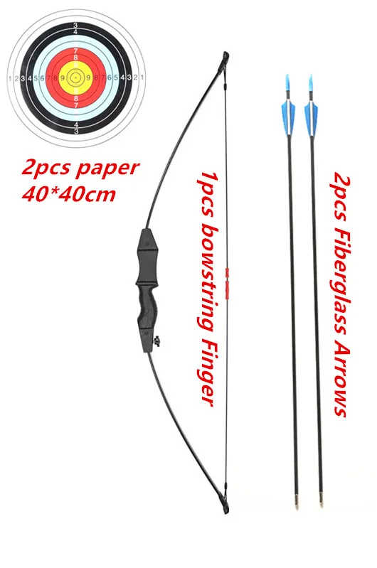 Детский лук, базовый набор для стрельбы из лука, Тренировочный Набор для игры на открытом воздухе, Спортивная игрушка для детей, набор для стрельбы из лука - Цвет: Black Bow Set