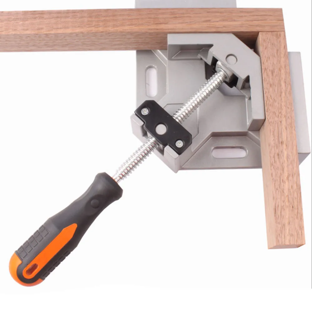 

Aluminum Single Handle 90 Degree Right Angle Clamp Angle Clamp Woodworking Frame Clip Right Angle Folder Tool