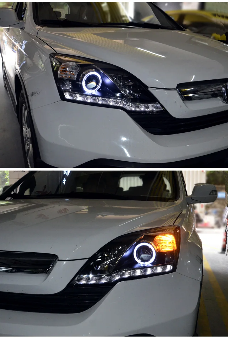 Автомобильный Стайлинг для Honda CRV головной светильник s 2007-2011 для CRV светодиодный головной фонарь Ангел глаз светодиодный DRL передний светильник Биксеноновая линза ксенон HID