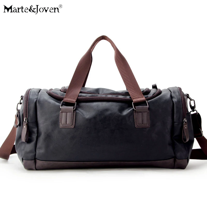 

New Arrive Retro PU Leather Travel Bags For Men Brand Designer High Quality Luggage Bag Large Capacity Waterproof Duffle Bag