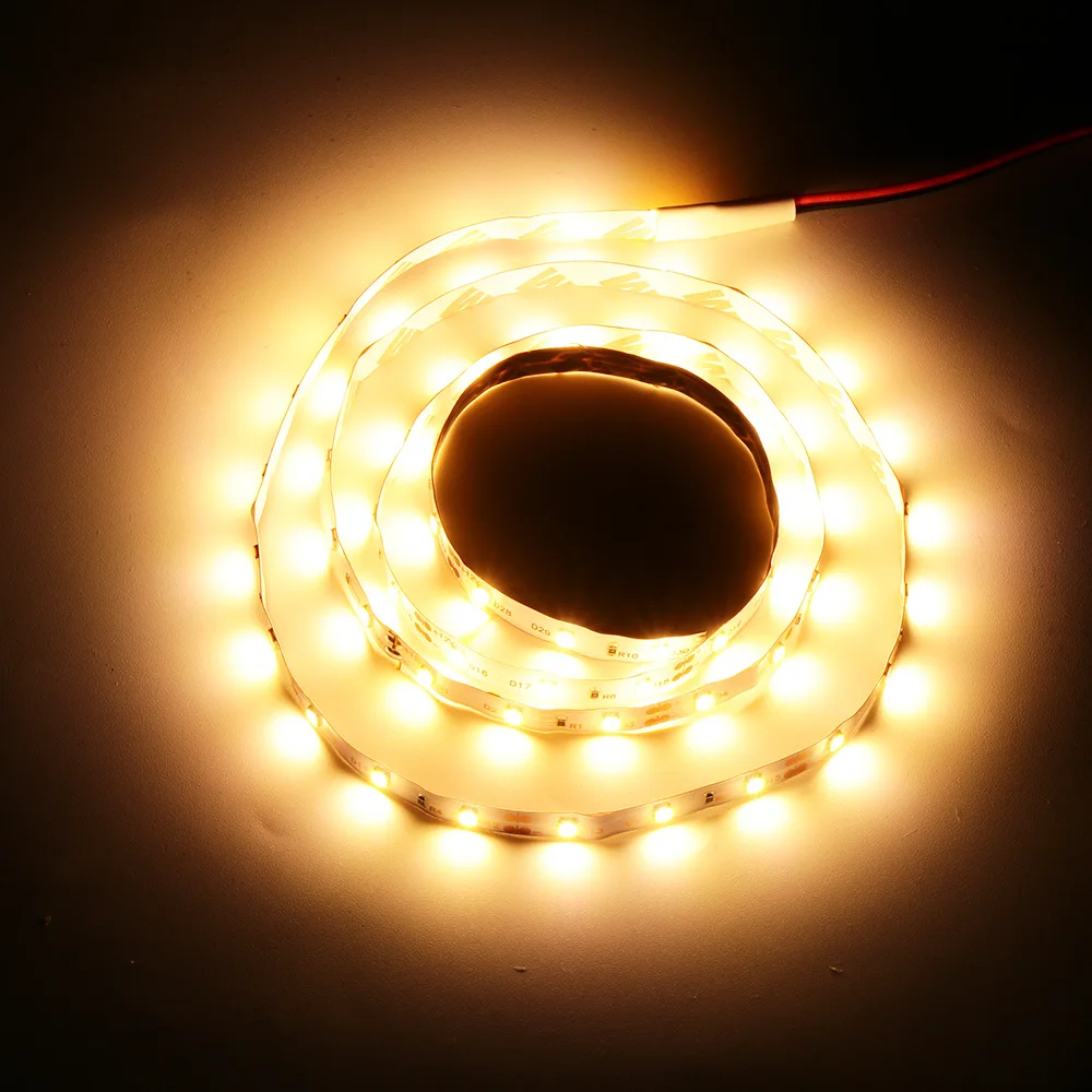 1 шт. 2835 SMD гибкий светодиодный полосы света, работающего на постоянном токе 12 В в фон компьютерный корпус для ПК клейкой ленты света Водонепроницаемый 30/50/100 см ленты лампы