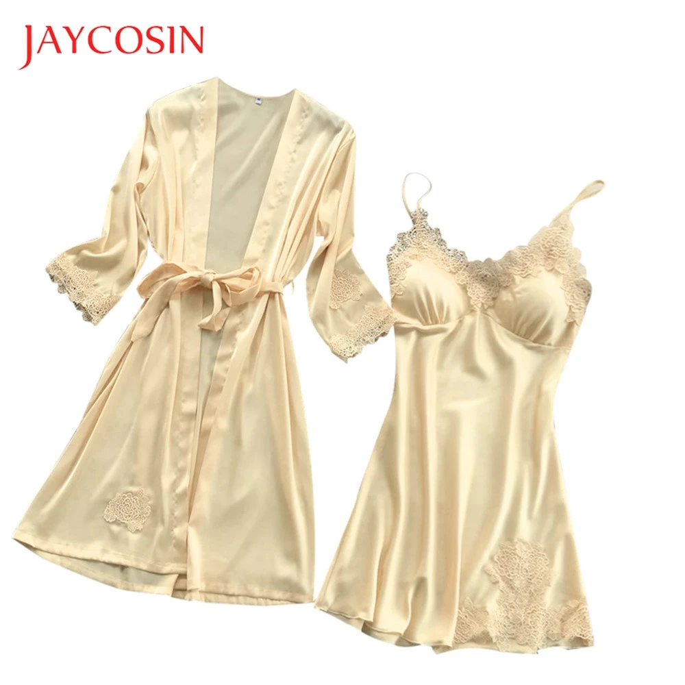 JAYCOSIN женское шелковое белье кружевное платье ночная рубашка Babydoll новое