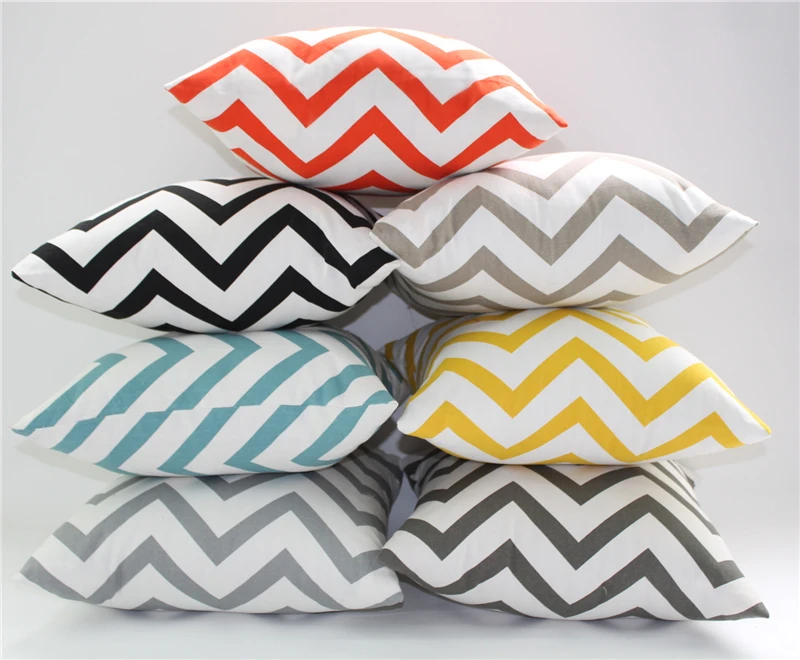

Simple Color Pillows Custom Fashion Cotton Canvas Geometric Stripe Throw Pillowcase Cushion Decor Home Bed Capa 40 45 50 60 70cm