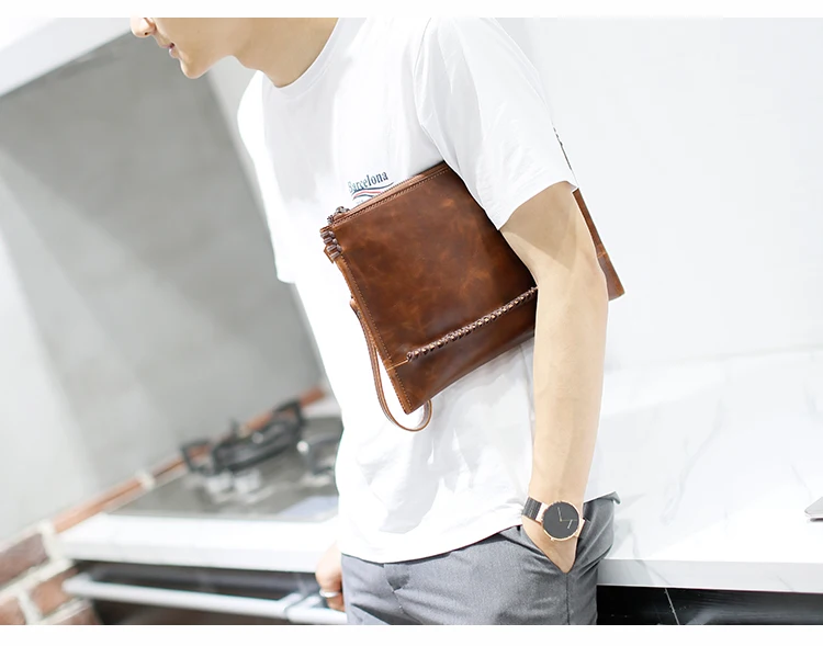 Xiao. p novo design men clutch bolsas
