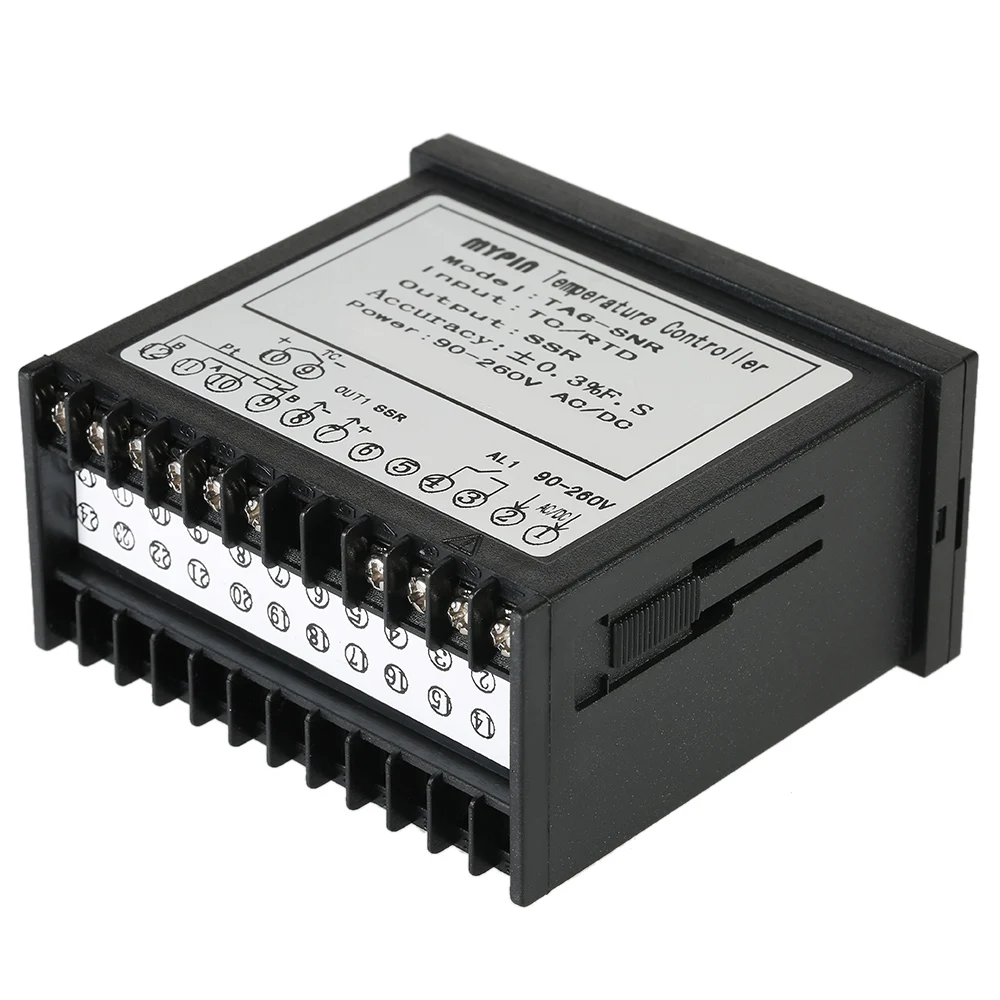 MYPIN контроллер температуры двойной 4 светодиодный термостат PID Отопление охлаждение контроль TC/RTD вход SSR выход 1 реле сигнализации 90-260 в