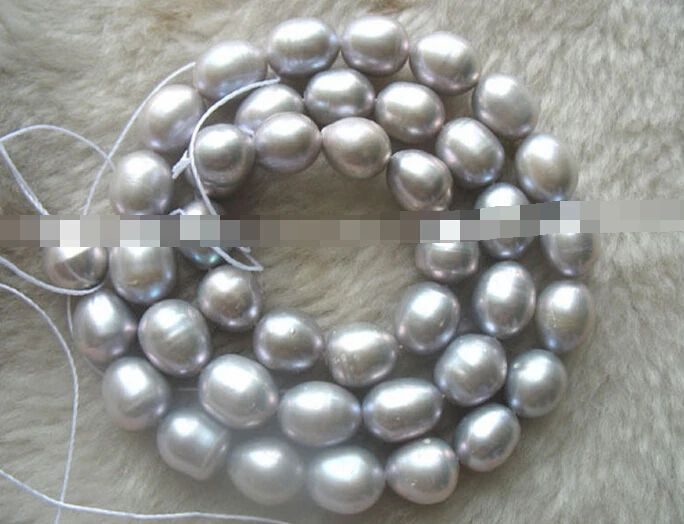 

Hot sell ->@@ N511 5strands! freshwater pearl gray egg 9-10mm 15" -Top quality free shipping
