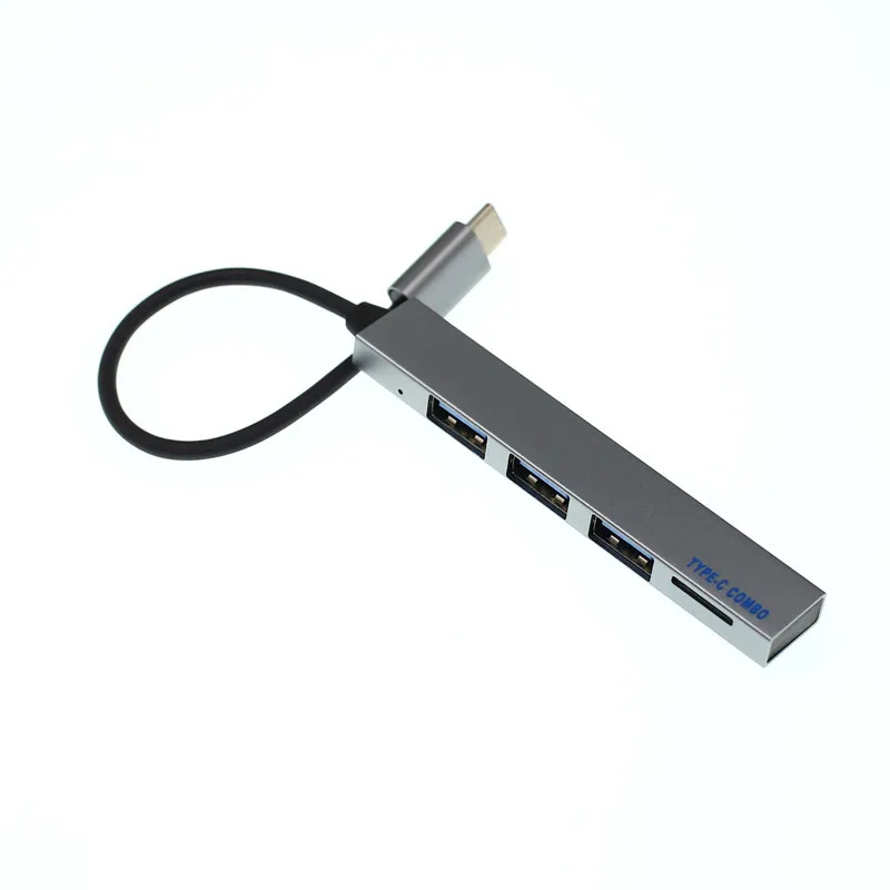 USB концентратор 3,0 высокого качества type-C до 4 USB C концентратор расширитель ультратонкий мини Портативный 4-портовый usb type C концентратор