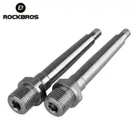 ROCKBROS Bike Bicycle Titanium Alloy Ti Pedal Spindle Axle Pedals Bearing Ultralight Pedal ciclismo Spindle Part ciclismo 1 Pair