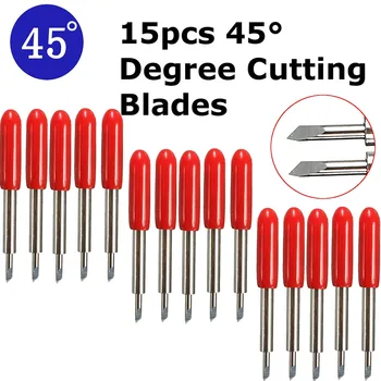 

15Pcs 45 Degree Cutting Plotter Tungsten Blades Carbide Tools for Roland Cutter CLH@8