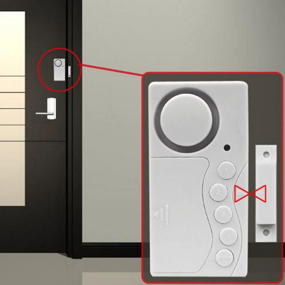 Magnetic Detector Door And Window Entry Warning Safety Burglar Alarm Wireless