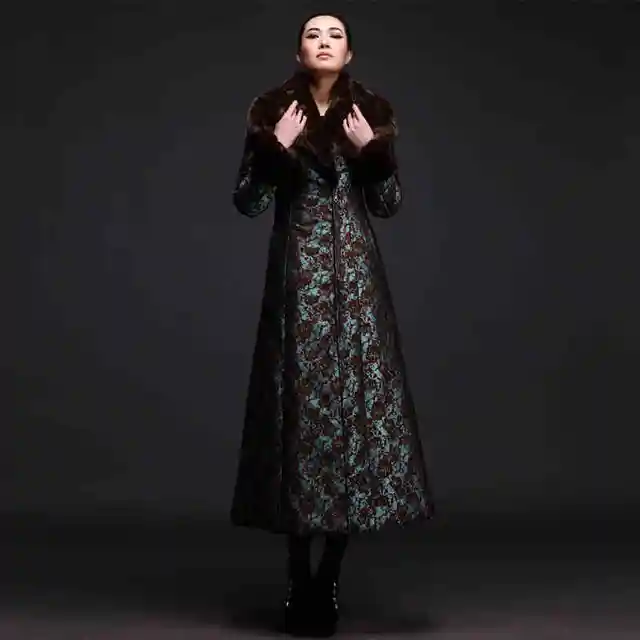 Cheap 2016 new hot winter Thicken woman Coat Cotton Wadded jacket Outerwear Fur collar lapel Printed long plus size 2XXL Luxury Brands
