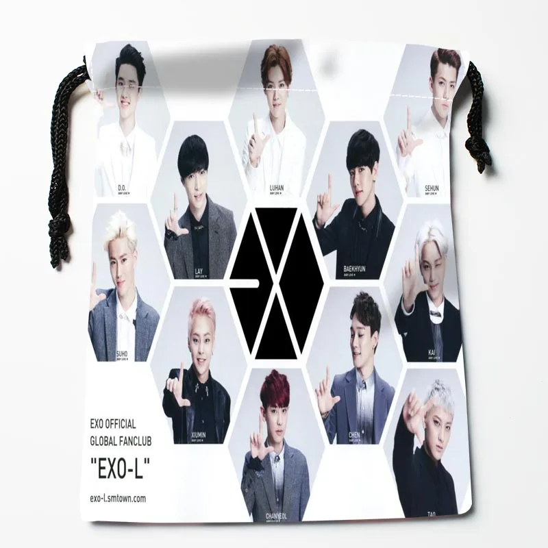 Custom EXO Drawstring Bags Custom Printed gift bags More Size 27x35cm Compression Type Bags