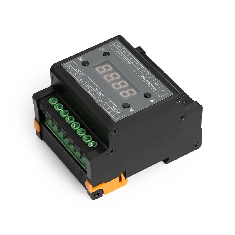 Преобразователь сигнала DMX303 DMX512 в 0 10 В 3 канальный выход с цифровым трубным