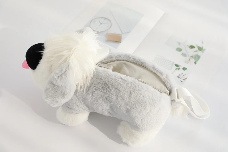 Милый Плюшевый Рюкзак для овчарки Kawaii, рюкзак для английской собаки, мягкая игрушка для детей, прекрасный школьный рюкзак, подарок, детская игрушка для маленькой девочки