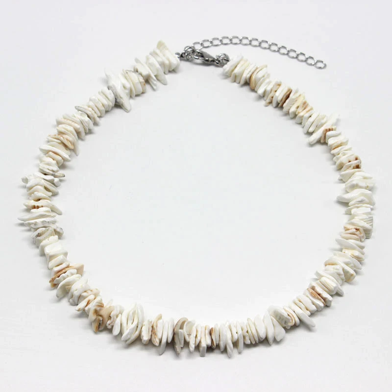de cuentas de concha puka para mujer, gargantilla de concha Natural popular, joyería de playa 2019|Collares tipo gargantilla| - AliExpress