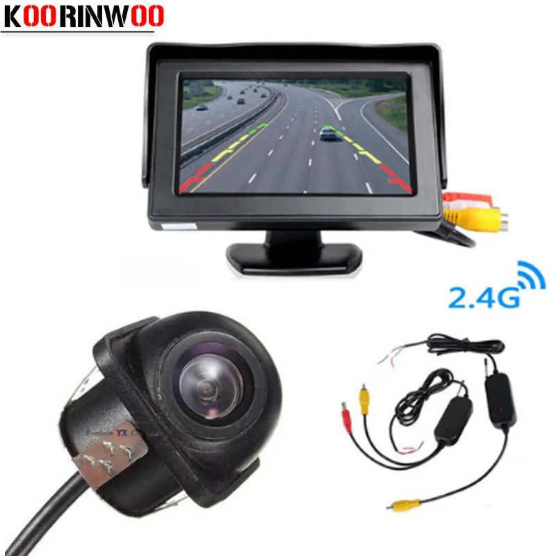 

Koorinwoo 4.3" Car Rearview Mirror Monitor Auto Parking System + Night Vision Backup Reverse Camera CCD Car Rear View Camera