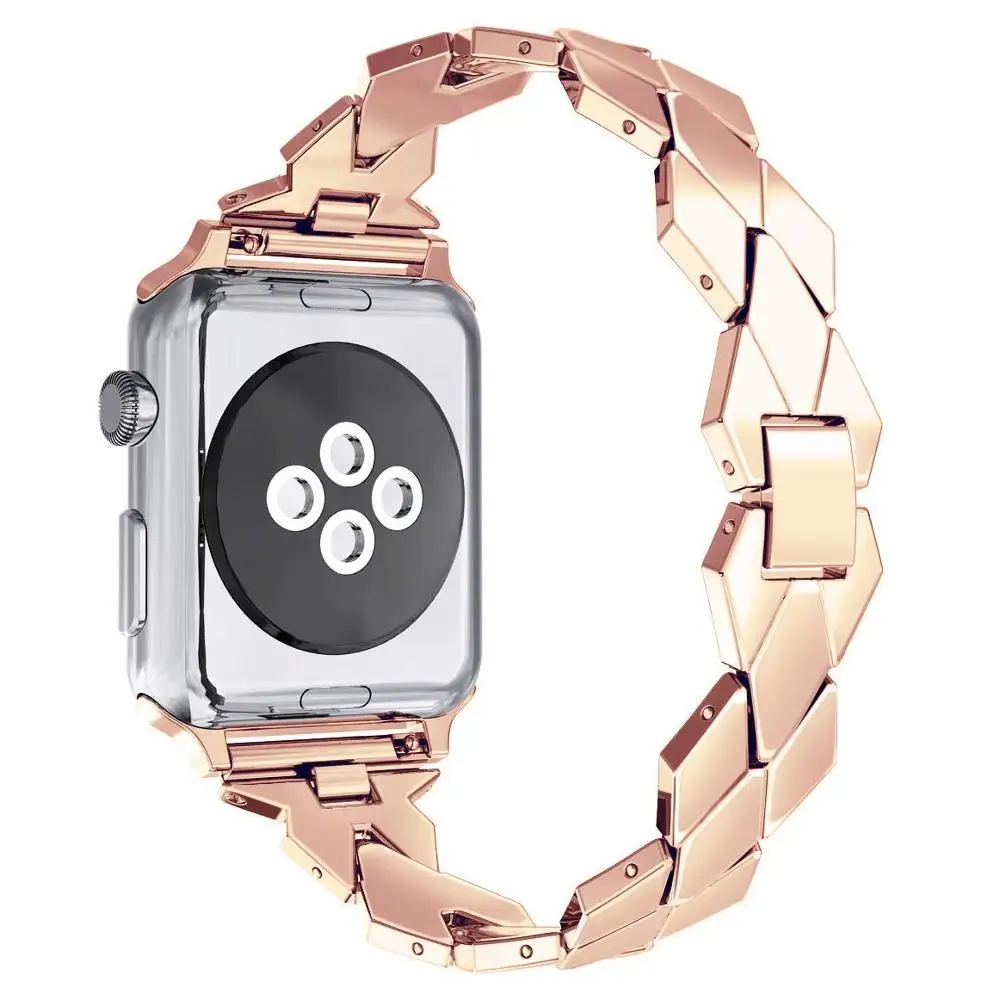 Цветной ремешок из нержавеющей стали для Apple Watch series 1/2/3 42 мм 38 браслет iwatch 4/5 40 44