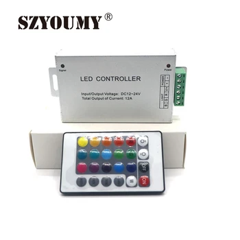 

SZYOUMY 25Pcs RGB Controller Dimmer Switch IR Remote 24 Keys Wireless Led Signal Amplifier for 5630 5050 3528 3014 Led RGB Strip