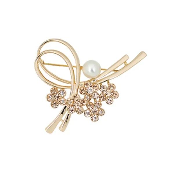 New 2014 Fashion Jewelry Pearl brooch pin silver crystal brooches for woman wedding Free Shipping | Украшения и аксессуары