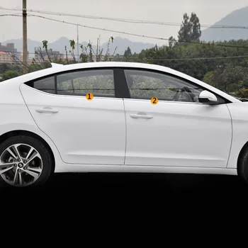 

For Hyundai Elantra Avante 2016-2018 Bottom Window Cover Trim Stainless Steel 4PCS