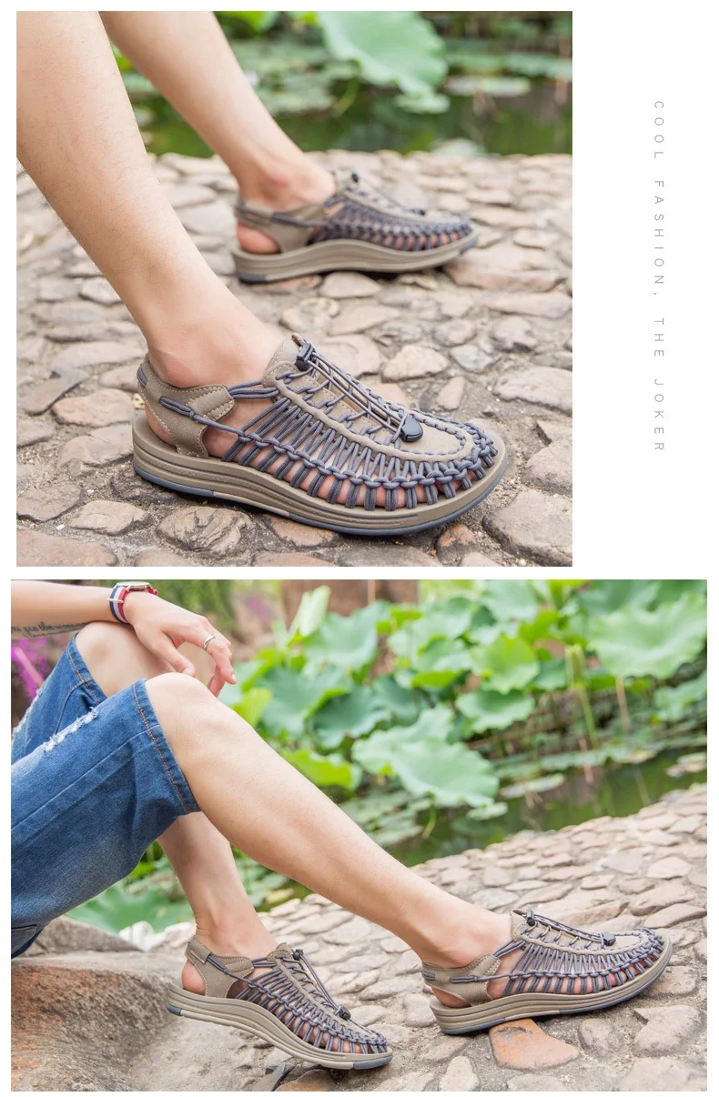Keloch/ летний Мужская пляжная обувь пляжные сандалии для прогулок для мужчин Высокое качество на открытом воздухе с защитой от скольжения; zapatillas hombre
