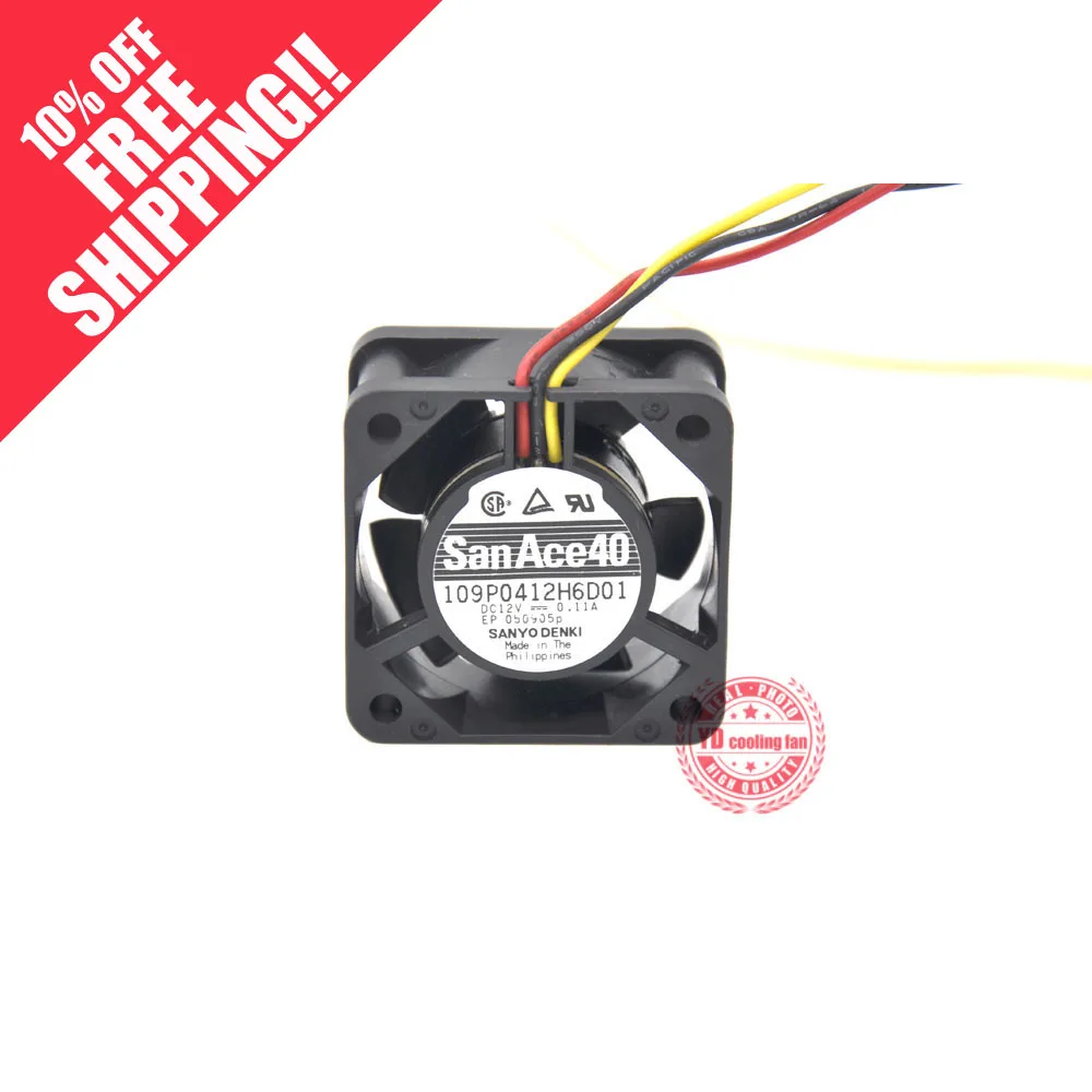 Новый вентилятор охлаждения SANYO DENKI SAN ACE San Ace40 109P0412H6D01 4020 12В 0.11A|cooling fan|san ace4020 12v |