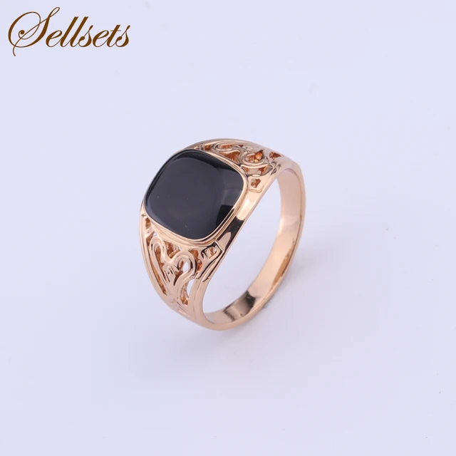 Sellsets Monili Dell'annata maschio di Colore Dell'oro Scava Fuori Anello di Cer Sellsets Monili Dell'annata maschio di Colore Dell'oro Scava Fuori Anello di Cer