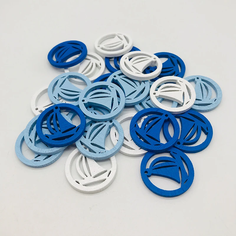 

XINDONG Fish Boat Anchor Wooden Button Scrapbooking Random color Painting Buttons,DIY Clothing Accessories 5 pcs