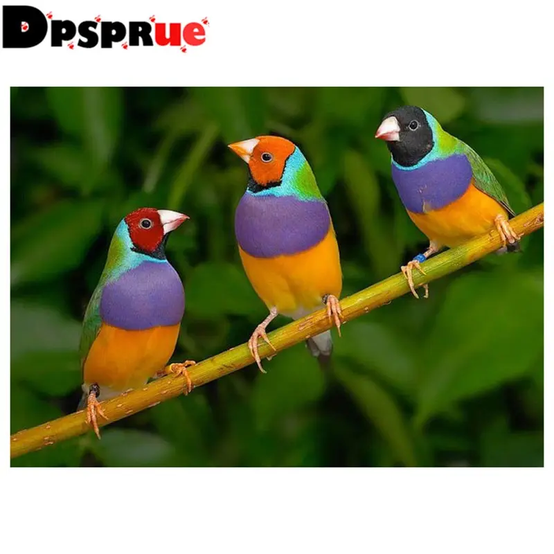 

Dpsprue Full Square/Round 5D Diy Diamond Painting Cross Stitch "Animal Bird" Diamond 3D Embroidery Mosaic Home Decor Gift D066