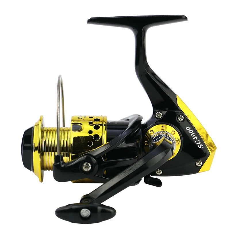 LidaFish Brand SC1000-7000 Black gold Series Plastic plating 12BB Left/Right Hand Fishing Reel