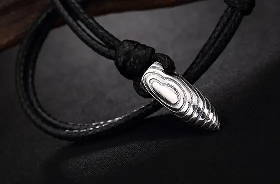 

Sterling S925 925 silver Necklace bullet shape pendant charm 24*9MM