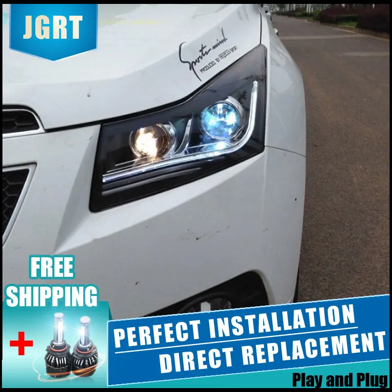 

2PCS LED Headlights For Chevrole Cruze 2009-2012 Car Led Lights Double Xenon Lens Car Accessories Daytime Running Lights