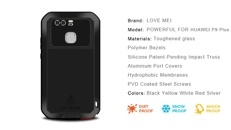 LOVE MEI Aluminum Metal Case For Huawei P9 (14)