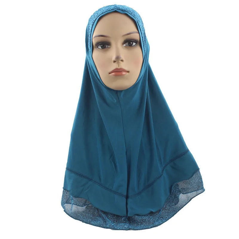 Исламский кашне в мусульманском стиле однотонный шарф-хиджаб модные Лоскутные обертывания полиэстер Макси-шали Мягкие Длинные