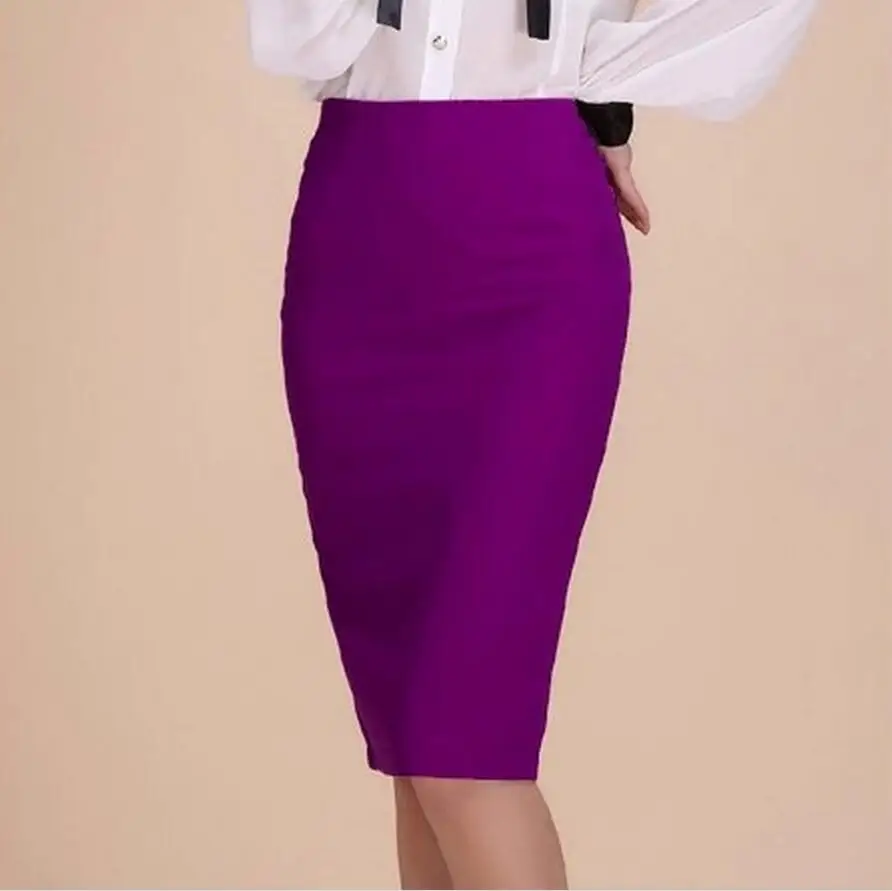 2017 Fashion Spring Summer Women High Waist Pencil Skirt Plus Size Midi
