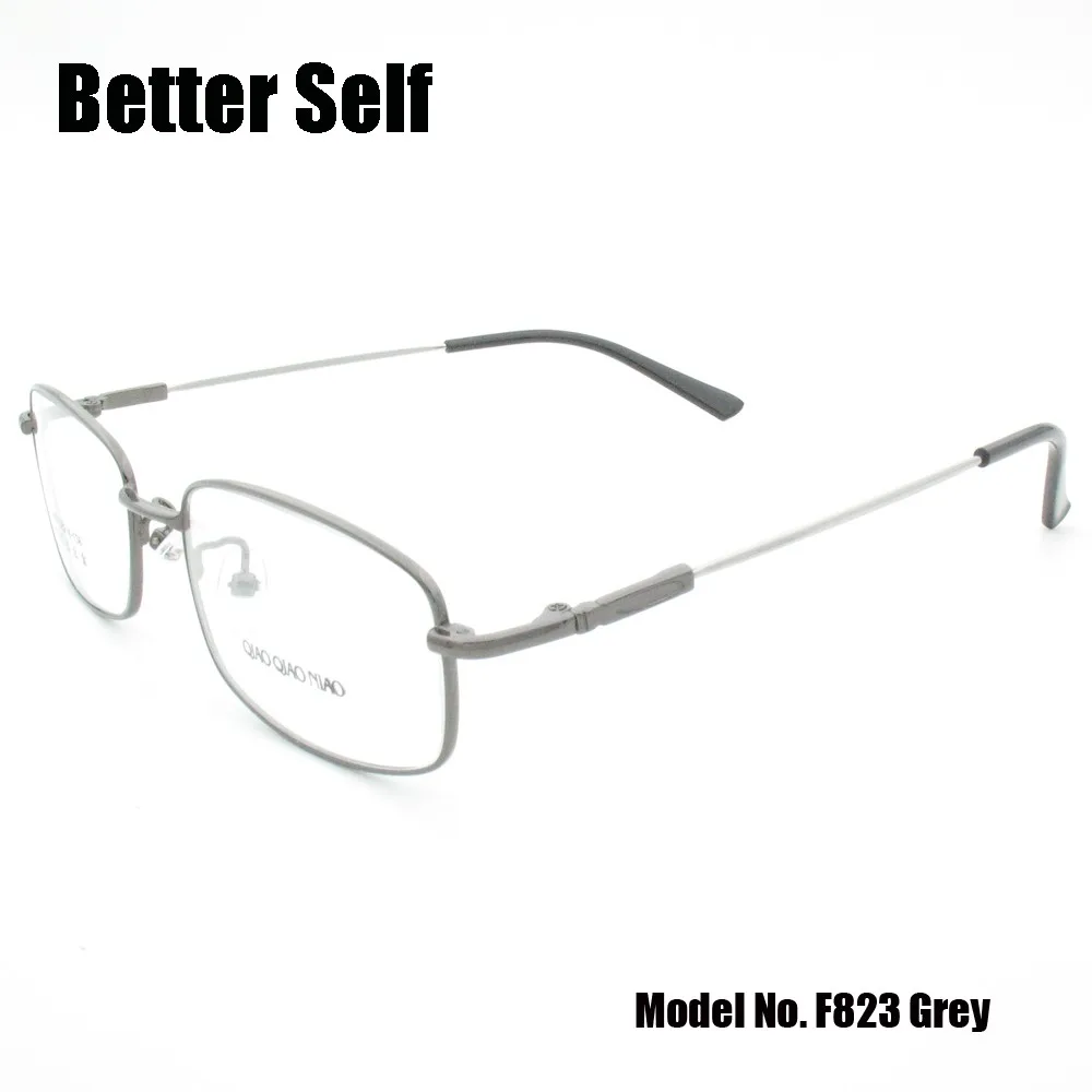 Очки с полной оправой и эффектом Памяти, титановые дужки, очки для глаз, могут делать очки для близорукости, металлические оптические оправы, лучшие селфи F823