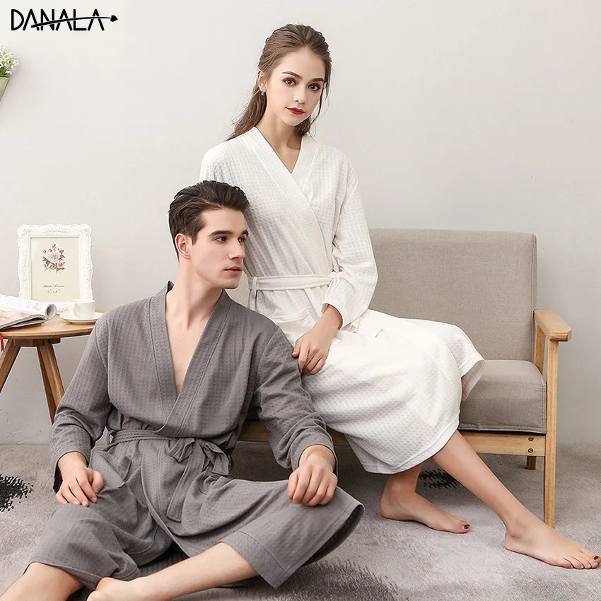 DANALA Autumn Warm Cotton Sleepwear Men Robe Kimono Long Sleeve Casual Bathrobe Night Wear DANALA Autumn Warm Cotton Sleepwear Men Robe Kimono Long Sleeve Casual Bathrobe Night Wear