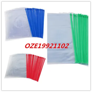 

Office Red/Blue/Green Clear Size A4 Paper Slider Zip Folders PVC Files Bags