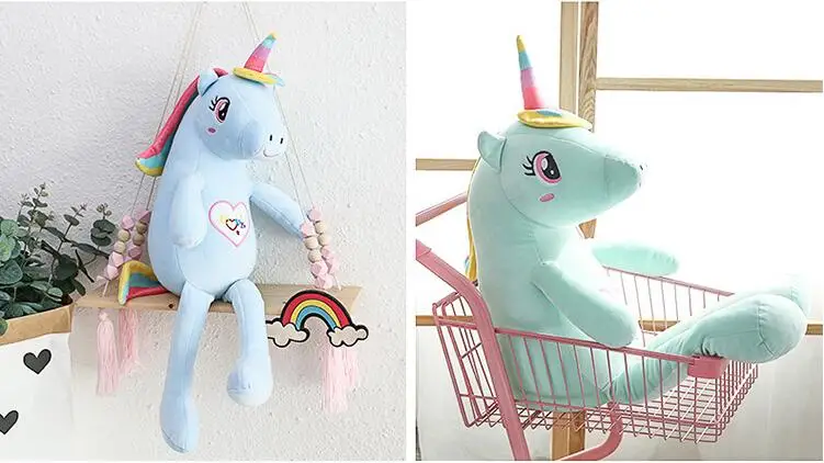 Large Rainbow Unicorn Plush Toy -Unicorn Fashion HTB1o3UXUIfpK1RjSZFOq6y6nFXaI