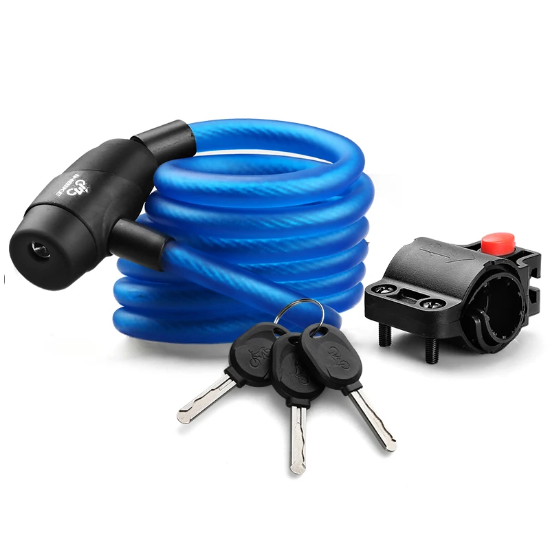 

1 PC Universal Anti-Theft Bike Bicycle Lock Steel Cable Coil with 3 Pcs Key For Motorcycle Cycle MTB Mountain Bike Wire Lock