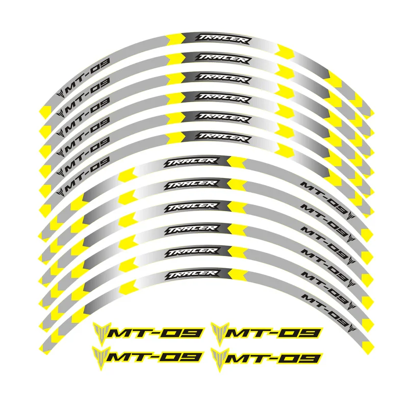 Горячая 6 цветов колеса мотоцикла отличительные светоотражающие наклейки обода полосы для YAMAHA tractracer