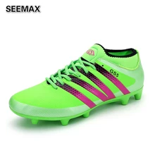 2016 Mid font b Soccer b font Shoes Boots Men Women Unisex Indoor Football Boots Voetbalschoenen