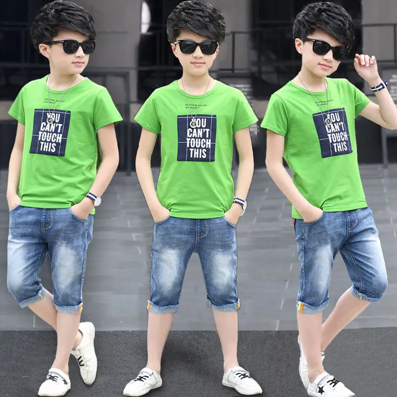 الفتيان مجموعات الصيف ملابس رياضية كبيرة الفتيان الأبجدية الفتيان الاطفال المسار مجموعات أسود رمادي اللون 4-12 14 الأعمار الفتيات الملابس 10 12 ...