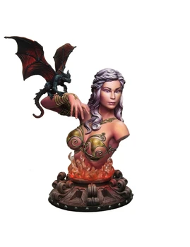 

1/8 ancient woman warrior with animals bust Resin figure Model kits Miniature gk Unassembly Unpainted