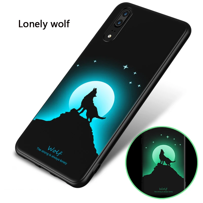Huawei P20 Lite чехол Световой волк Cose для huawei Pro P10 Honor 10 Звездное Небо звездное Мягкие TPU