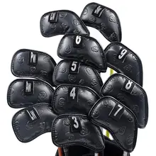 NEW Original Champkey Monster Skull Golf Iron Head Cover Pack of 12pcs Black Color Premium Club Covers