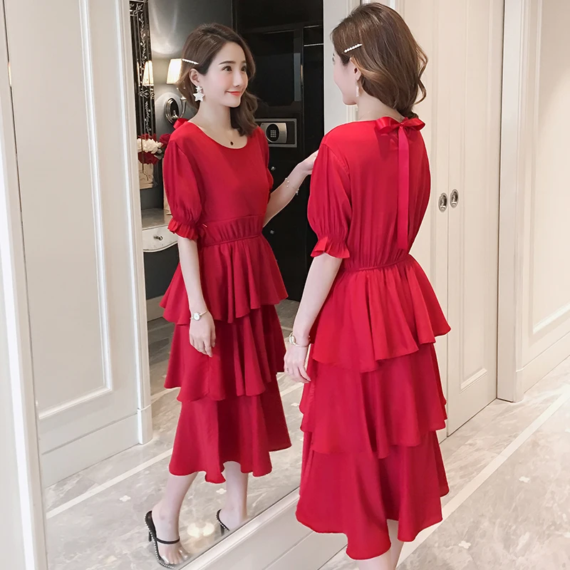 

1971# Sweet Summer Fashion Maternity Mother Nursing Dress Elegant Slim Feeding Clothes for Pregnant Women Princess Pregnancy