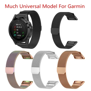 

For Garmin Forerunner Milanese Strap Metal Stainless Steel Watch Band Bracelet For Garmin Fenix 5/ 5X/ 5S Replacement Wrist Band