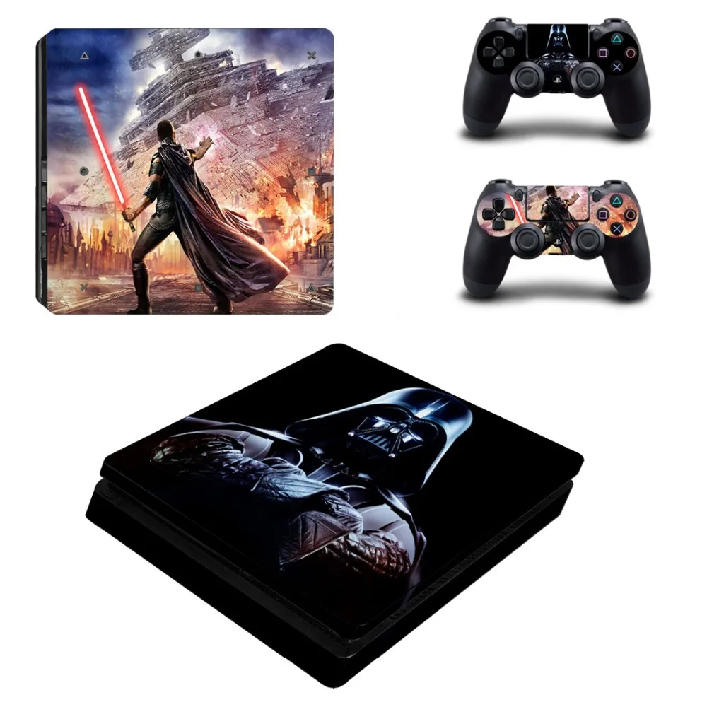 Виниловая наклейка Star Wars для консоли Playstation 4 и 2 контроллеров PS4 Slim Skin|Наклейки| |