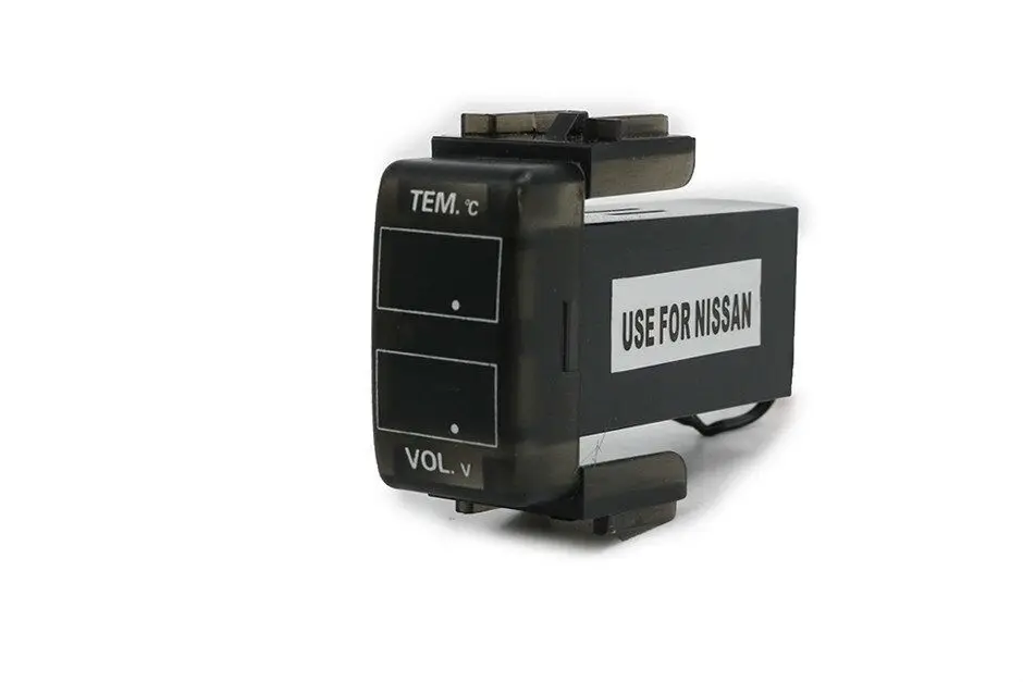 12 v-24 v светодиодный цифрового вольтметра термометр датчик метр для nissan для вагонетки с противовесом